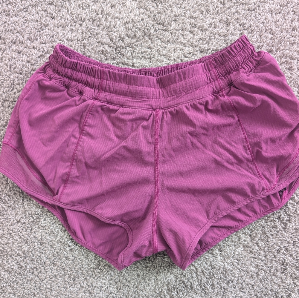 Lululemon Speed Shorts | Size 4 | Pink Lined Running Athletic 2" Inseam